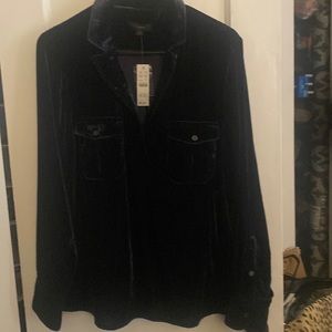 J. Crew Velvet Button Down Shirt